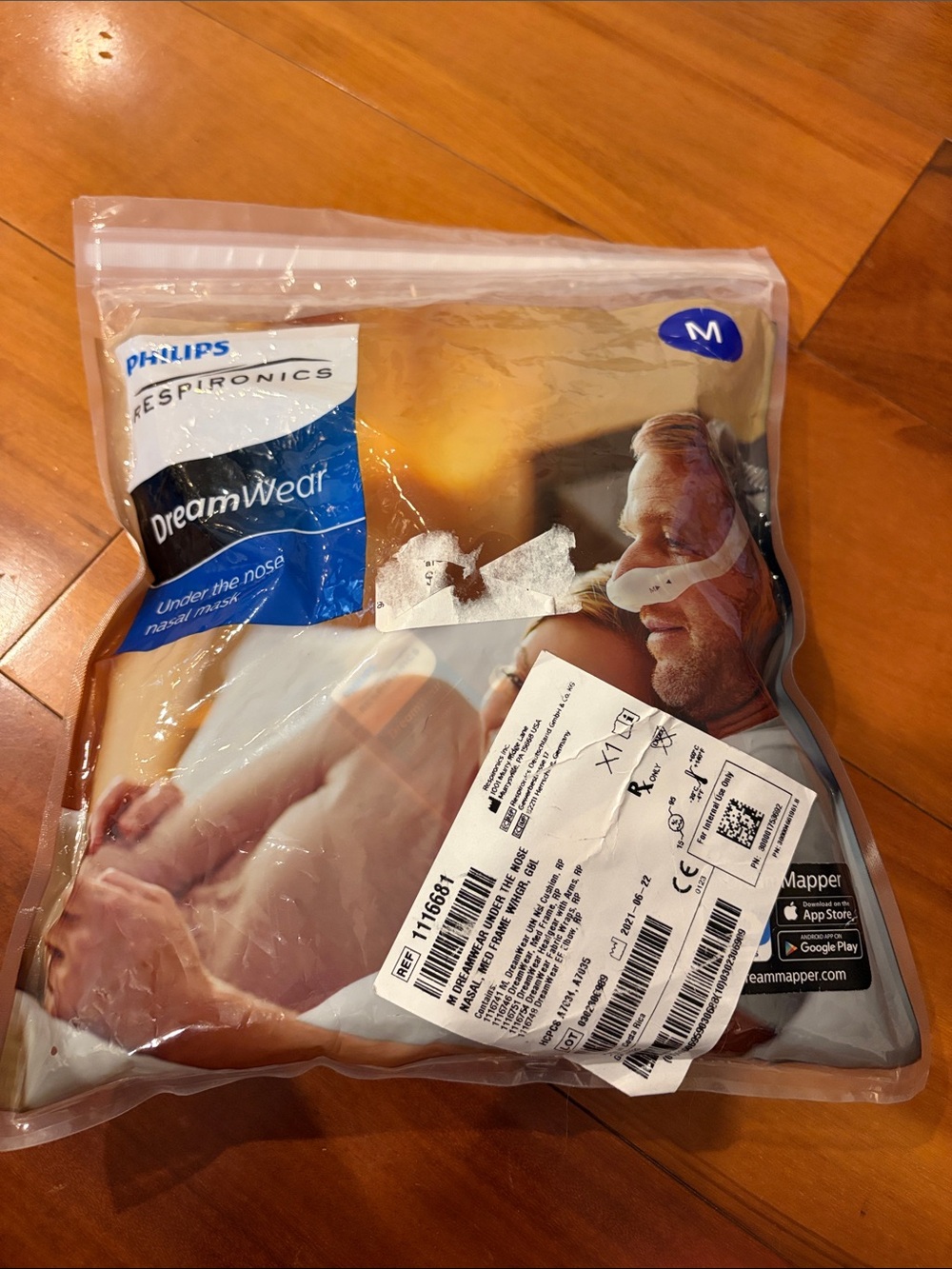 (2) Philips Respironics DreamWear Under the Nose Nasal Mask medium